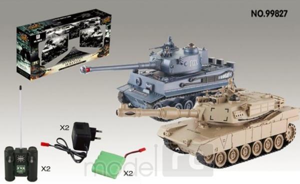 RC Súbojové tanky na ovládanie, UF: M1A2 Abrams a German Tiger v2 , 2.4GHz, UF/99827