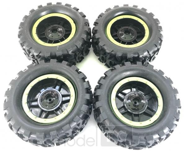 HB: ROCK CRAWLER 4WD 1:14, kolesa zelené 4ks