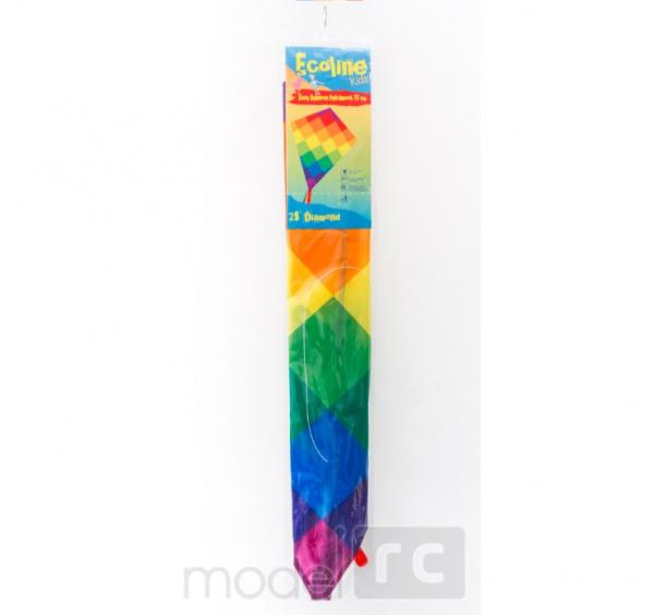 Šarkan Invento Ecoline: Eddy Rainbow Patchwork 70 cm, jednolanový drak