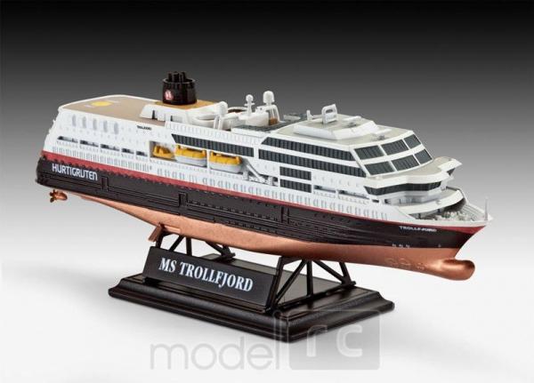 Plastový model Revell 125 Years Hurtigruten TROLLFJORD & MIDNATSOL Gift Set 1/1200, 05692