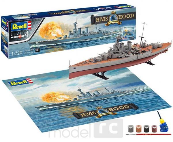 Plastikový model na lepenie Revell 100 Years HMS Hood Gift-set 1/720, 05693