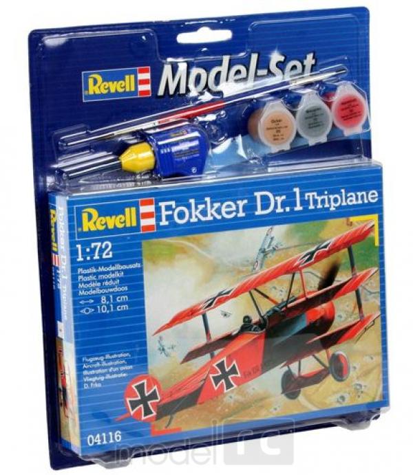 Plastový model Revell Fokker Dr.1 Triplane ModelSet 1/72, 64116