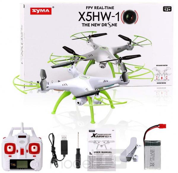 RC dron na diaľkové ovládanie Syma X5HW-1, WiFi FPV, kamera HD, 2.4GHz , zelená