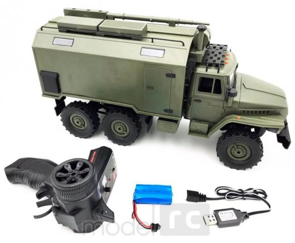 RC Vojenský nákladný automobil na diaľkové ovládanie WPL B-36, 6x6, 2.4GHz